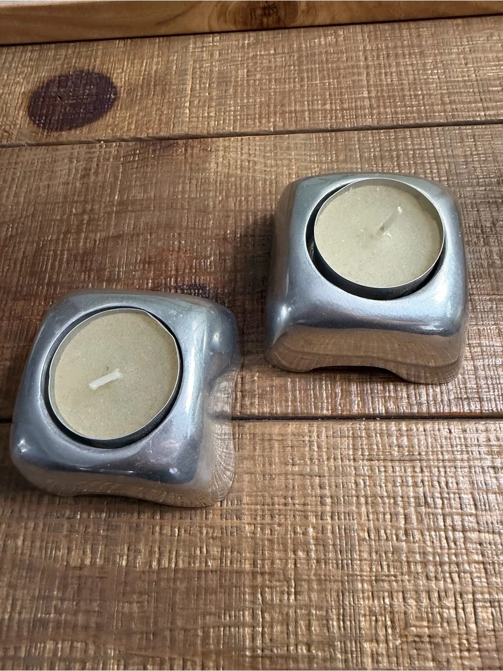 POTTERY BARN Metal tealight holders